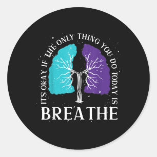 Teal Purple Suicide Awareness Month Suicide Preven Classic Round Sticker
