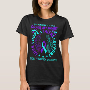 Teal Purple Suicide Prevention Awareness Nephew He T-Shirt