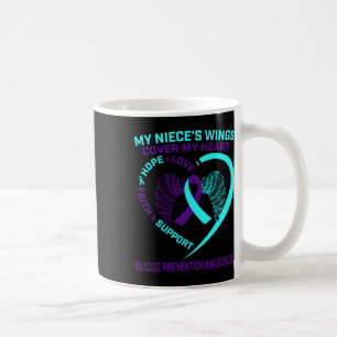 Teal Purple Suicide Prevention Awareness Niece Hea Coffee Mug