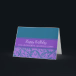 Teal Purple Swirls Granddaughter Birthday Card<br><div class="desc">Pretty and thoughtful greeting card for granddaughter's birthday with teal and purple swirls and hand lettered style text.</div>
