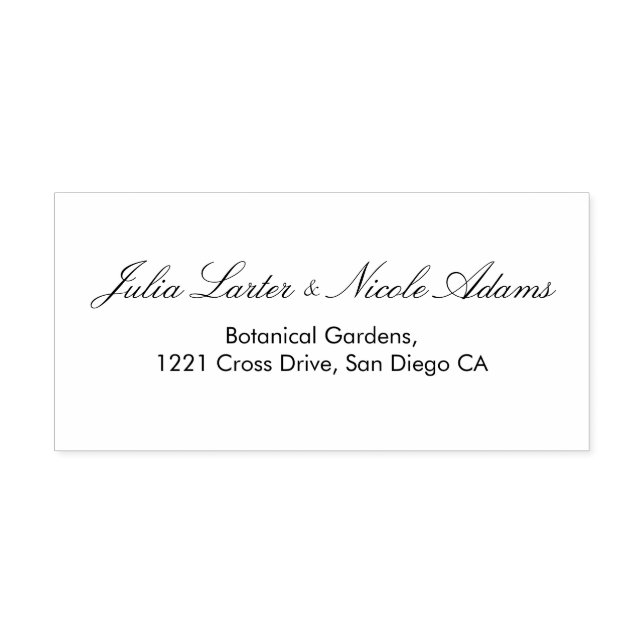 Teal Purple Yellow Spring Meadow Flowers Wedding Self-inking Stamp (Design)