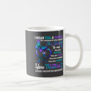 Teal Purple You Suicide Prevention Awareness Month Coffee Mug