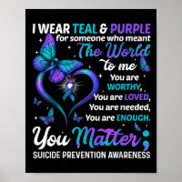 Teal Purple You Suicide Prevention Awareness Month