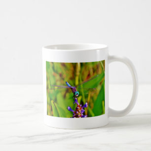 Teal Rainbow Dragonfly Coffee Mug