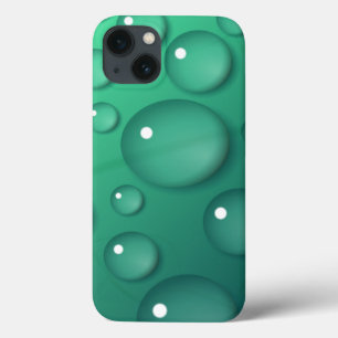 Teal Raindrop Texture iPhone 13 Case
