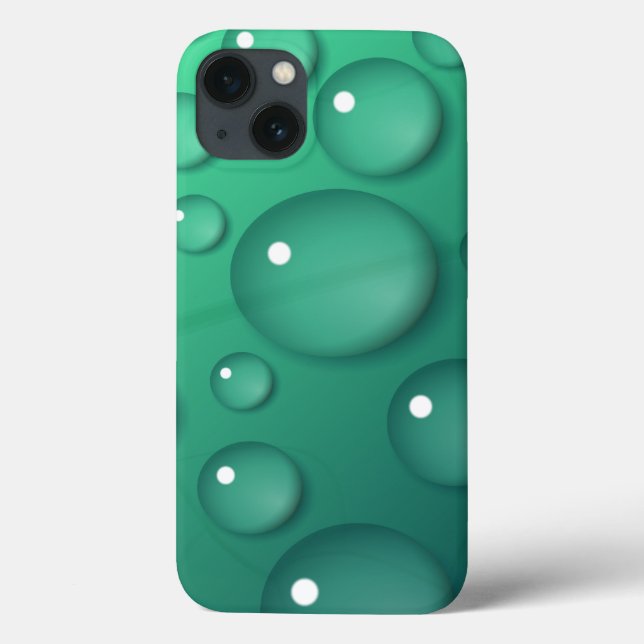 Teal Raindrop Texture Case-Mate iPhone Case (Back)