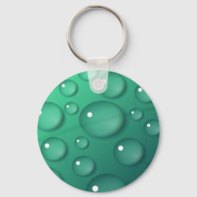 Teal Raindrop Texture Keychain (Front)