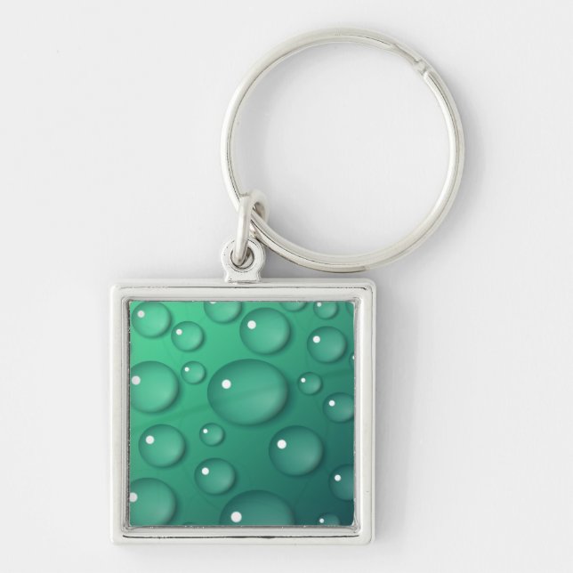Teal Raindrop Texture Keychain (Front)