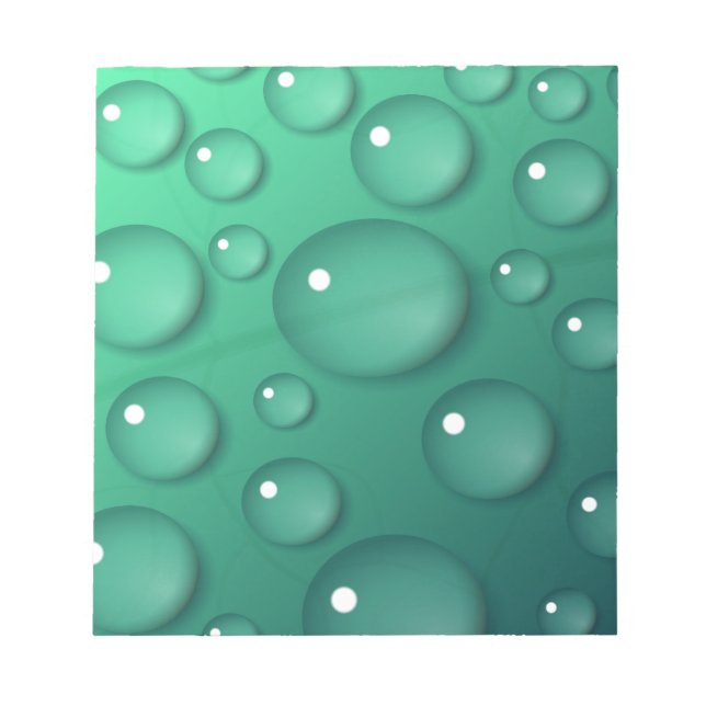 Teal Raindrop Texture Notepad (Front)