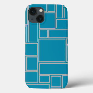 Teal Rectangles  iPhone 13 Case