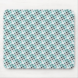 Teal Retro Bubbles Mousepad