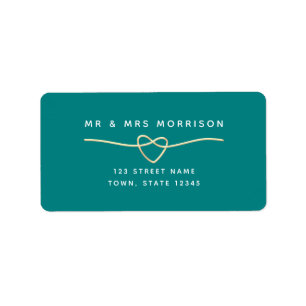 Teal Return Address Label