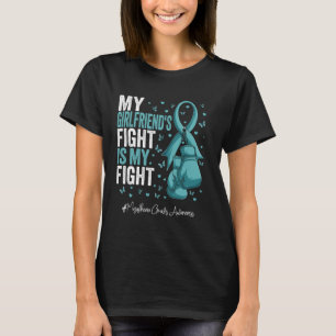 Teal Ribbon Girlfriend Myasthenia Gravis Awareness T-Shirt