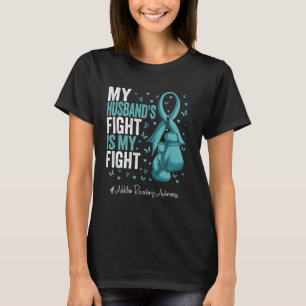 Teal Ribbon Husband Addiction Recovery Awareness T-Shirt