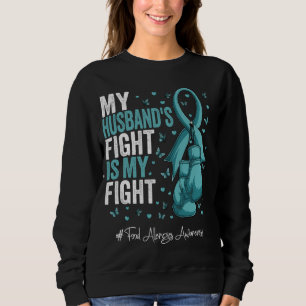 Teal Ribbon Husband Food Allergies Awareness Sweatshirt