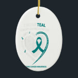 Teal Ribbon Ovarian Cancer Awareness Gifts Grandda Ceramic Ornament<br><div class="desc">Teal Ribbon Ovarian Cancer Awareness Gifts Grandda</div>