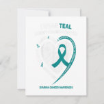 Teal Ribbon Ovarian Cancer Awareness Gifts Invitation<br><div class="desc">Gift for Granddaughter: I'll always be with you, Never forget how much i love you.Ideal gift for your Grandaughter. for graduation,  birthday,  travel,  wedding,  recognition,  deployment,  reunion,  Christmas,  Hanukkah or any special occasion.</div>