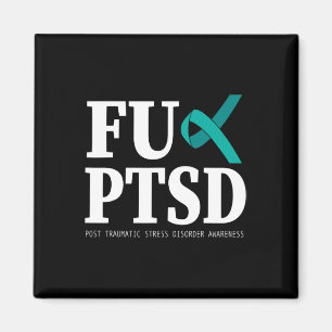 Teal Ribbon Ptsd Awareness - Support Stress Awaren Magnet
