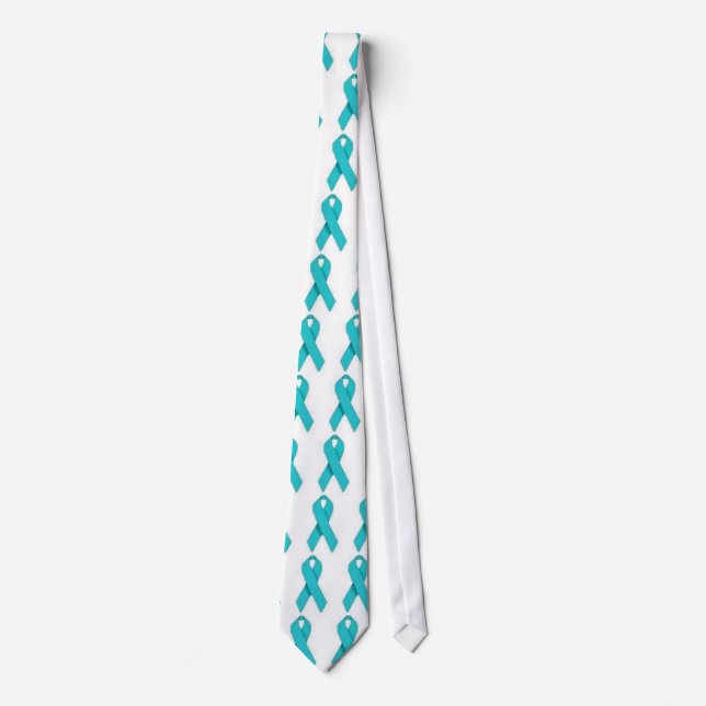 teal ribbon tie (Front)