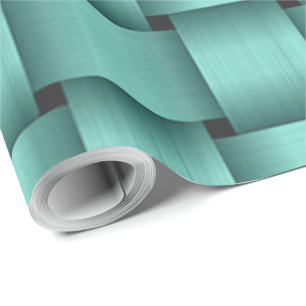 Teal Ribbon Wrapping Paper