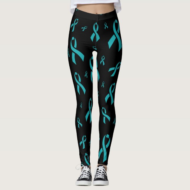 Teal Ribbons...TN Leggings (Front)