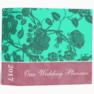 Teal Rose Wedding Planner Binder