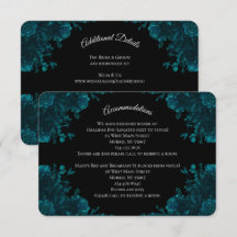 Teal Roses Black Gothic Wedding