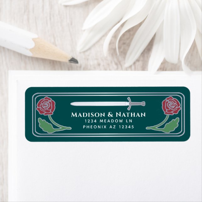 Teal Royal Medieval Fantasy Silver Sword Wedding (Insitu)