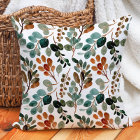 Teal Rust Sage Green Leaves White Fall Autumn