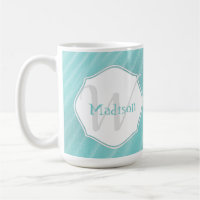 Teal Sand Ripples Personalize Mug