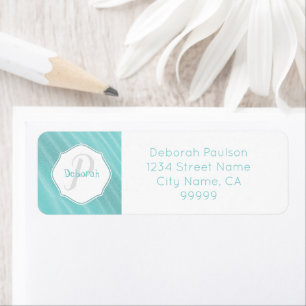 Teal Sand Ripples Personalized Address Label
