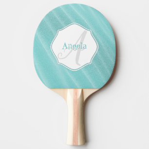 Teal Sand Ripples Personalized Ping Pong Paddle