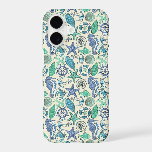 Teal Sea Animals Pattern (Back)