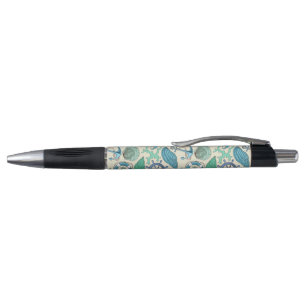 Teal Sea Animals Pattern Pen