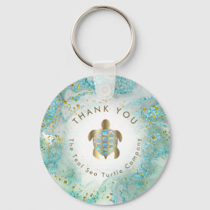 teal sea turtle design  keychain