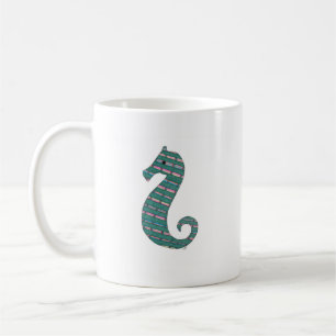 Teal Seahorse Coffee Mug