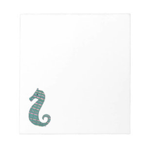 Teal Seahorse Notepad