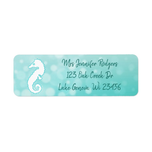 Teal Seahorse Seaside (Front)