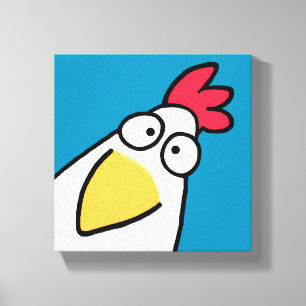 Teal SERIOUS CHICKEN by Sandra Boynton Canvas Print