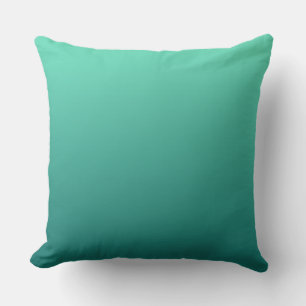 Teal Shades Sea Green Blue Aquamarine Throw Pillow