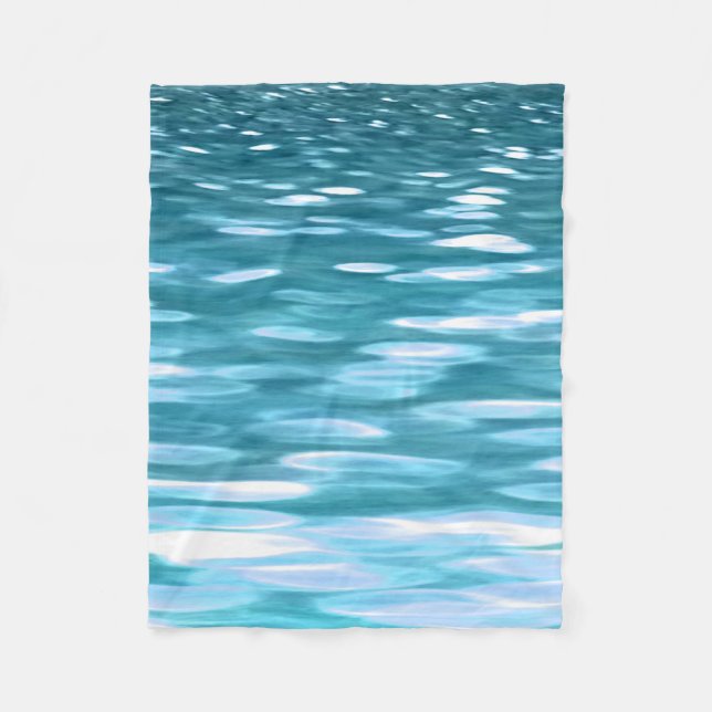 Teal shimmer fleece blanket (Front)