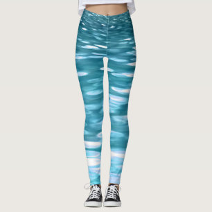Teal shimmer leggings