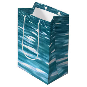 Teal shimmer medium gift bag