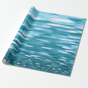 Teal shimmer wrapping paper