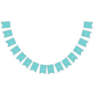 Teal Sky Happy Birthday Party Banner