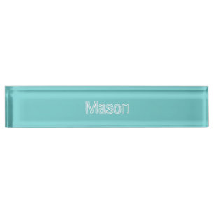 Teal Sky Personalized Name Plate