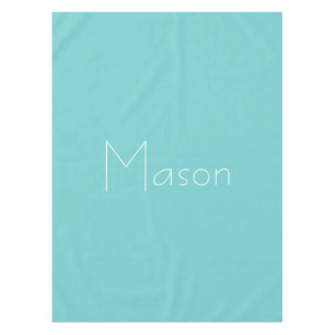 Teal Sky Personalized Tablecloth