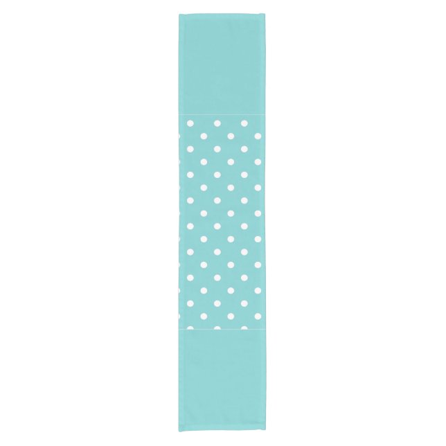 Teal Sky Polka Dot Table Runner (Front)