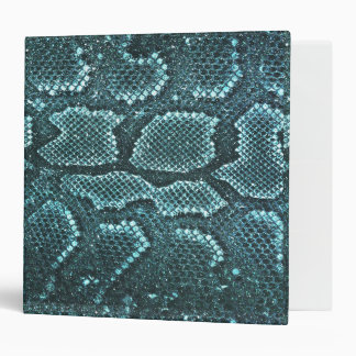 teal snake skin print, snake scales pattern binder