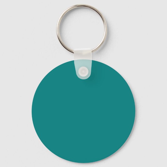 Teal Solid Colour | Classic | Elegant Keychain (Front)